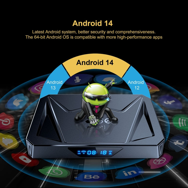 X96Q Pro+ Cortex-A55 Android 14 Octa-core CPU 4K HD Internet Set-top Box, RAM:4GB+32GB(EU Plug) - Others by PMC Jewellery | Online Shopping South Africa | PMC Jewellery | Buy Now Pay Later Mobicred