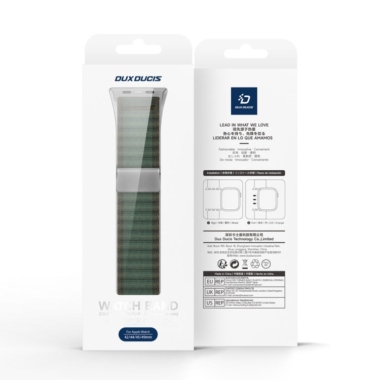 For Apple Watch SE 2022 40mm DUX DUCIS YC Series Ocean Nylon Watch Band(Green) - Watch Bands by DUX DUCIS | Online Shopping South Africa | PMC Jewellery | Buy Now Pay Later Mobicred