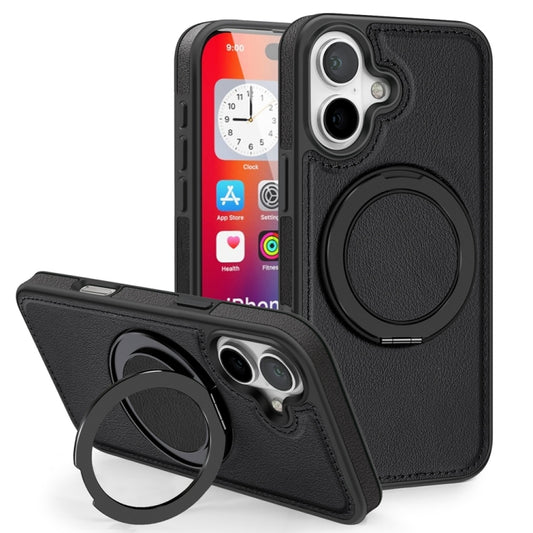 For iPhone 16 Yashi 360 Degree Rotating MagSafe Holder Phone Case(Black) - iPhone 16 Cases by PMC Jewellery | Online Shopping South Africa | PMC Jewellery | Buy Now Pay Later Mobicred