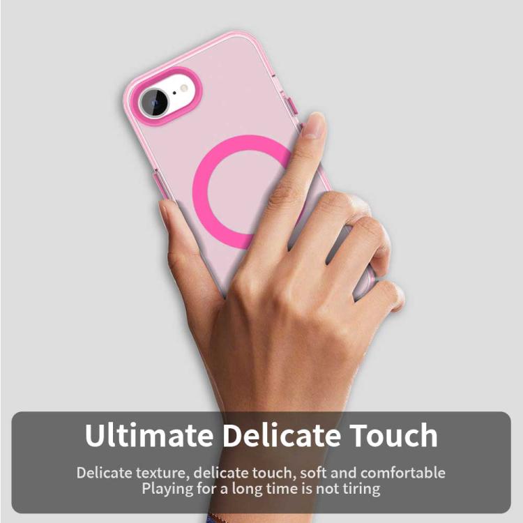 For iPhone 16e Candy Magsafe PC Hybrid TPU Phone Case(Red) - iPhone 16e Cases by PMC TechLife | Online Shopping South Africa | PMC TechLife | Buy Now Pay Later Mobicred