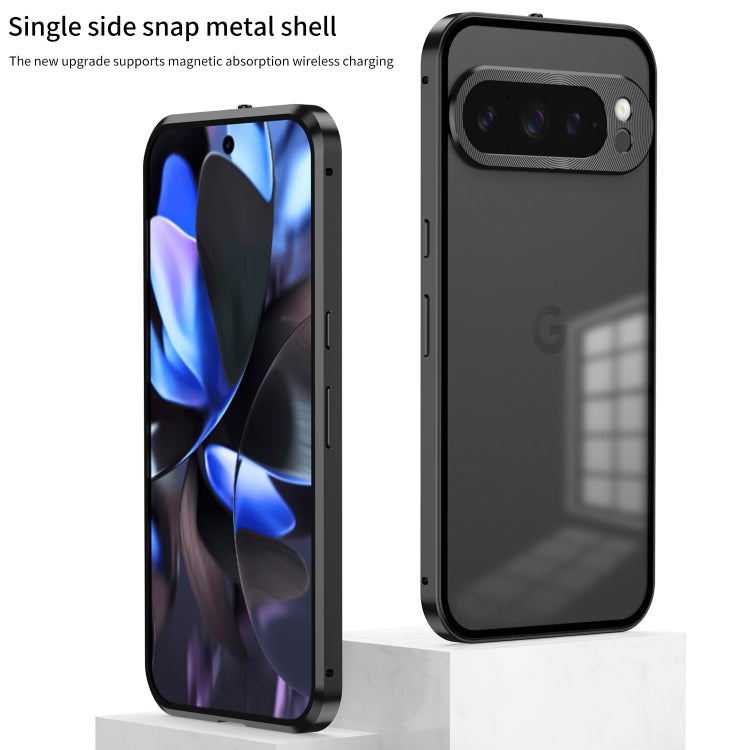 For Google Pixel 9 Pro XL Snap Buckle Metal Frame Frosted Phone Case(Blue) - Google Cases by PMC TechLife | Online Shopping South Africa | PMC TechLife | Buy Now Pay Later Mobicred