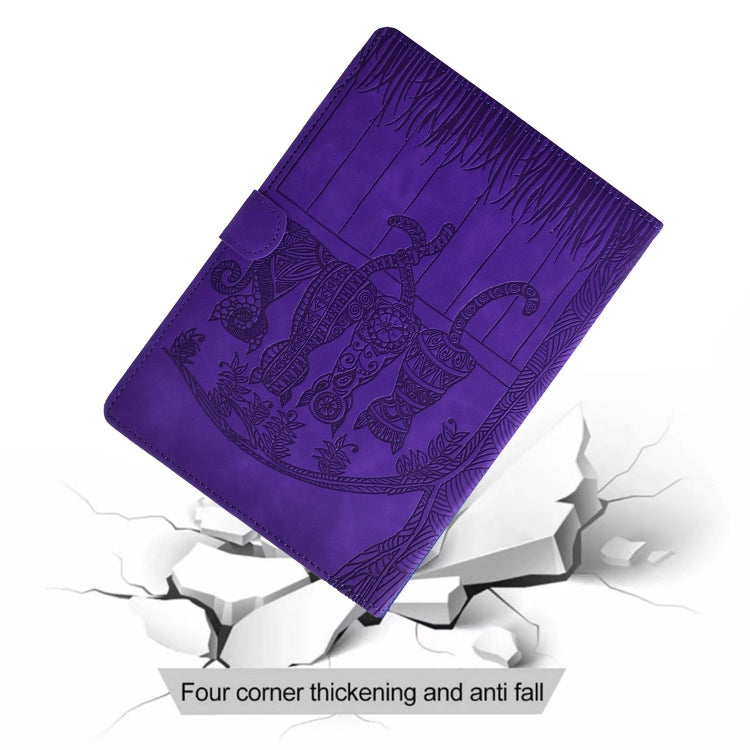 For Samsung Galaxy Tab S9 / S9 FE Cats Embossed Leather Smart Tablet Case(Purple) - Galaxy Tab S9 Cases by PMC Jewellery | Online Shopping South Africa | PMC Jewellery | Buy Now Pay Later Mobicred