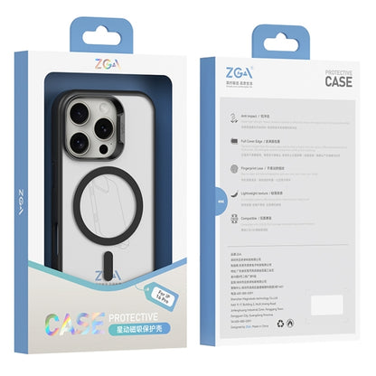 For iPhone 16 ZGA Magsafe Frosted PC Hybrid TPU Phone Case(Black) - iPhone 16 Cases by ZGA | Online Shopping South Africa | PMC Jewellery | Buy Now Pay Later Mobicred