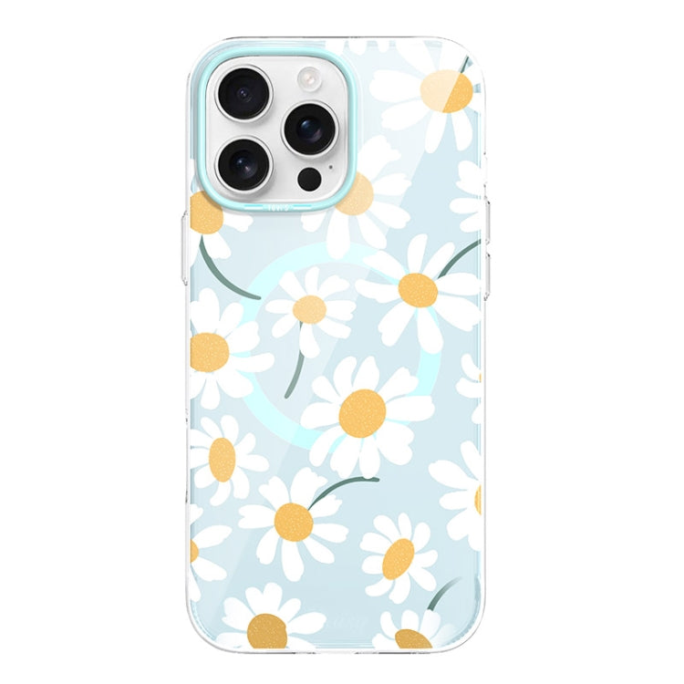 For iPhone 16 Pro Max TGVIS Grace Series MagSafe Magnetic Phone Case(Daisy) - iPhone 16 Pro Max Cases by TGVIS | Online Shopping South Africa | PMC Jewellery | Buy Now Pay Later Mobicred