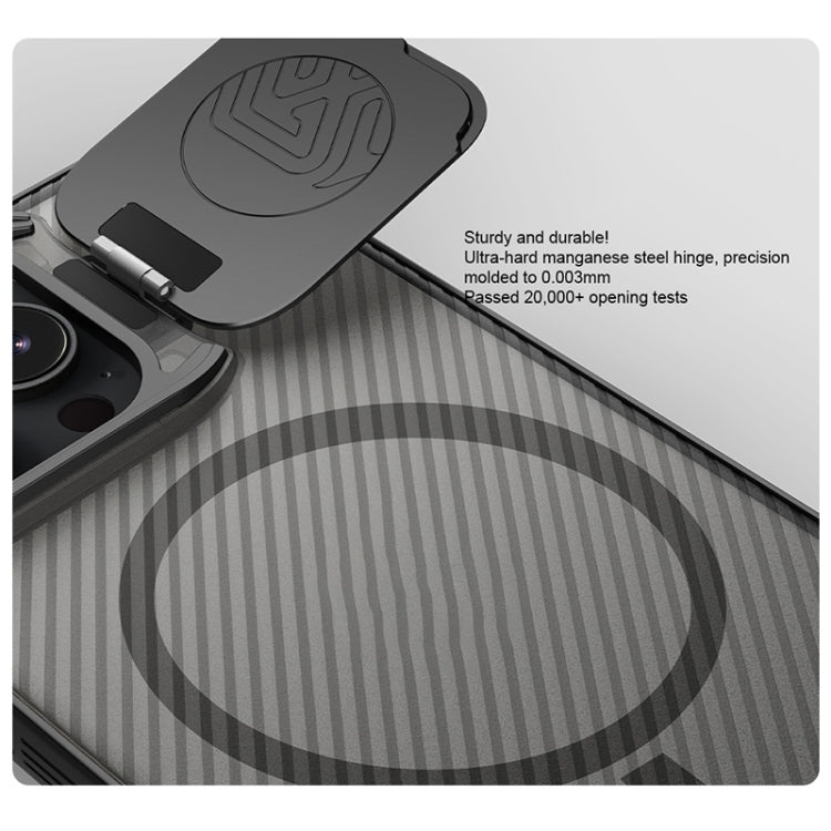 For iPhone 16 Pro Max NILLKIN CamShield Prop MagSafe Magnetic Translucent PC Phone Case(Black) - free shipping - PMC Jewellery - Order now!