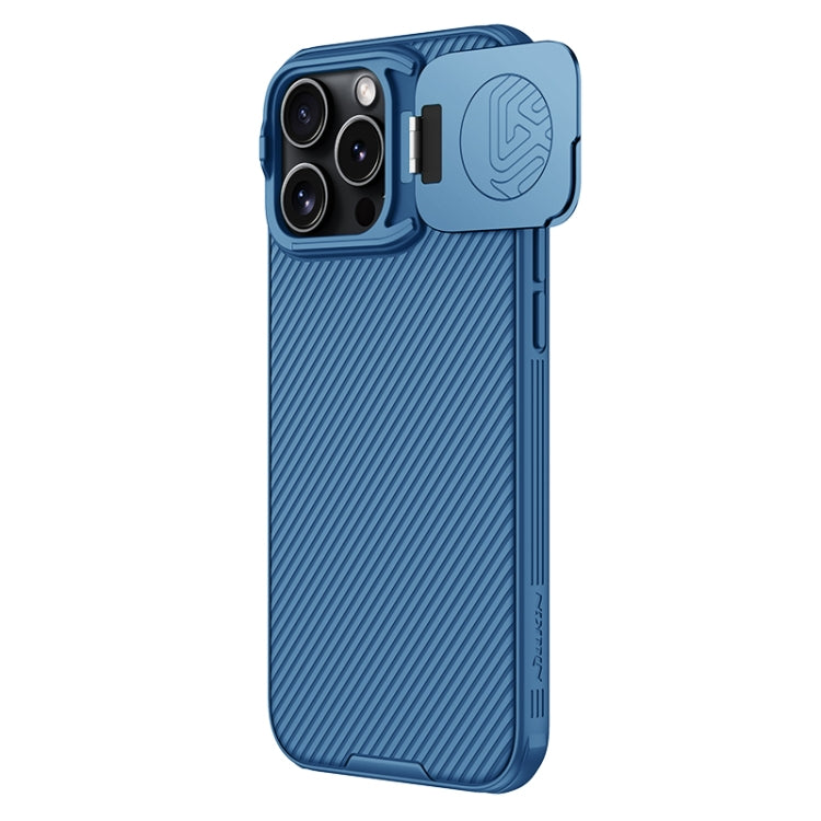 For iPhone 16 Pro NILLKIN Black Mirror Prop CD Texture Mirror Phone Case(Blue) - iPhone 16 Pro Cases by NILLKIN | Online Shopping South Africa | PMC Jewellery | Buy Now Pay Later Mobicred