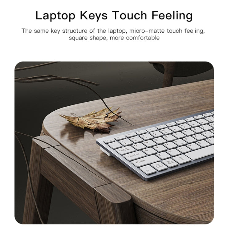 Yesido KB11 Portable 78 Keys 2.4G Bluetooth Dual-mode Wireless Computer Keyboard(White) - Wireless Keyboard by Yesido | Online Shopping South Africa | PMC Jewellery | Buy Now Pay Later Mobicred