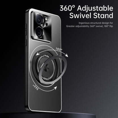 For Redmi K70 Ultra Rotating Holder Frosted Metal Phone Case(Black) - Xiaomi Cases by PMC Jewellery | Online Shopping South Africa | PMC Jewellery | Buy Now Pay Later Mobicred