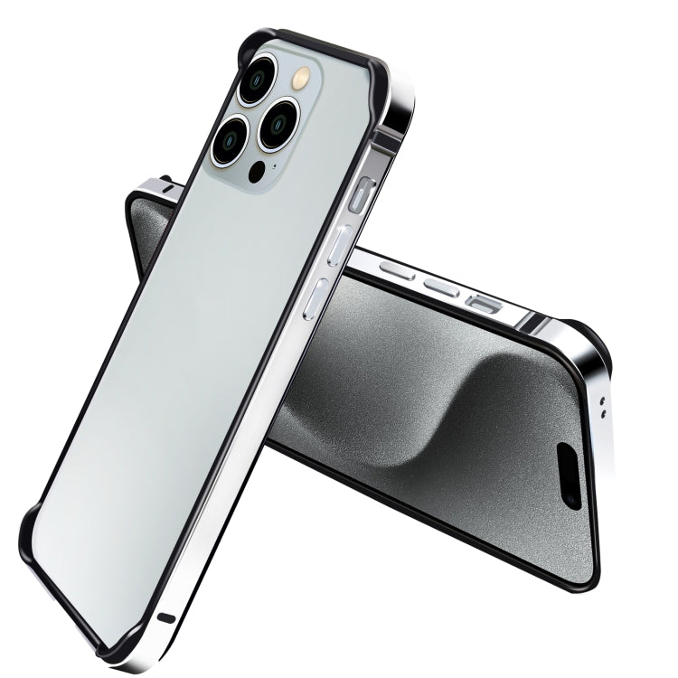 For iPhone 16 Pro TPU + Aluminum Alloy Frame Phone Case(Silver) - iPhone 16 Pro Cases by PMC Jewellery | Online Shopping South Africa | PMC Jewellery | Buy Now Pay Later Mobicred