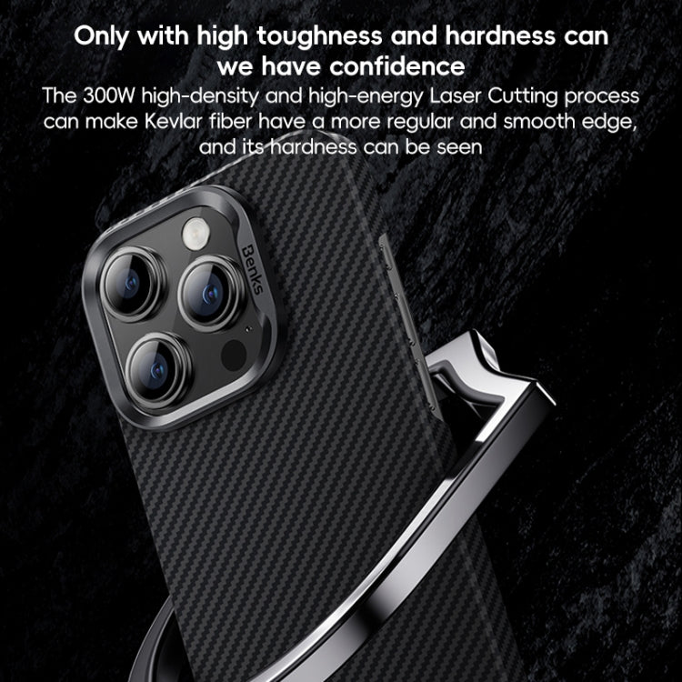 For iPhone 16 Pro Benks Classic Kevlar 600D Fiber MagSafe Phone Case(Black) - free shipping - PMC Jewellery - Order now!