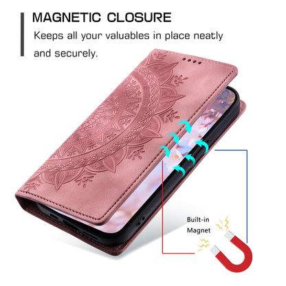 For Samsung Galaxy S25 Ultra 5G Totem Embossed Magnetic Leather Phone Case(Rose Gold) - Galaxy S25 Ultra 5G Cases by PMC Jewellery | Online Shopping South Africa | PMC Jewellery | Buy Now Pay Later Mobicred