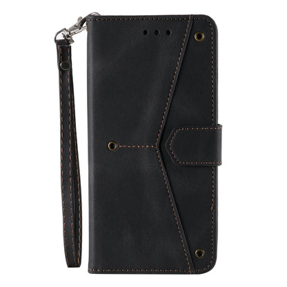 For Samsung Galaxy S25 Ultra 5G Nail Skin Feel Stitching Calf Texture Leather Phone Case(Black) - Galaxy S25 Ultra 5G Cases by PMC Jewellery | Online Shopping South Africa | PMC Jewellery | Buy Now Pay Later Mobicred