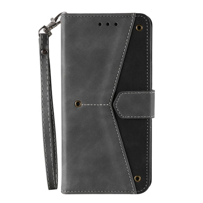 For Samsung Galaxy S25 Ultra 5G Nail Skin Feel Stitching Calf Texture Leather Phone Case(Grey) - Galaxy S25 Ultra 5G Cases by PMC Jewellery | Online Shopping South Africa | PMC Jewellery | Buy Now Pay Later Mobicred