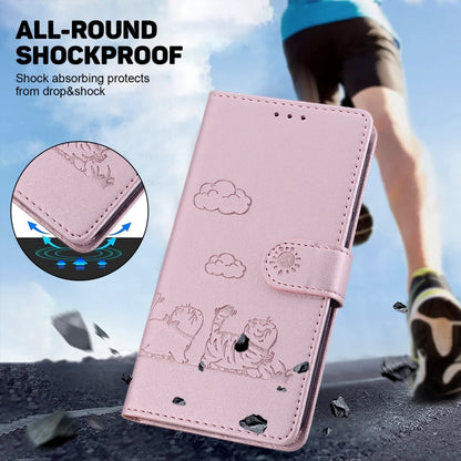 For Redmi K70 / K70 Pro Cute Cats RFID Leather Phone Case(Rose Gold) - K70 Cases by PMC Jewellery | Online Shopping South Africa | PMC Jewellery | Buy Now Pay Later Mobicred