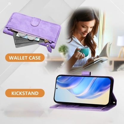 For Samsung Galaxy S25 Ultra 5G Multi-Card Slots Zipper Wallet Leather Phone Case(Purple) - Galaxy S25 Ultra 5G Cases by PMC Jewellery | Online Shopping South Africa | PMC Jewellery | Buy Now Pay Later Mobicred