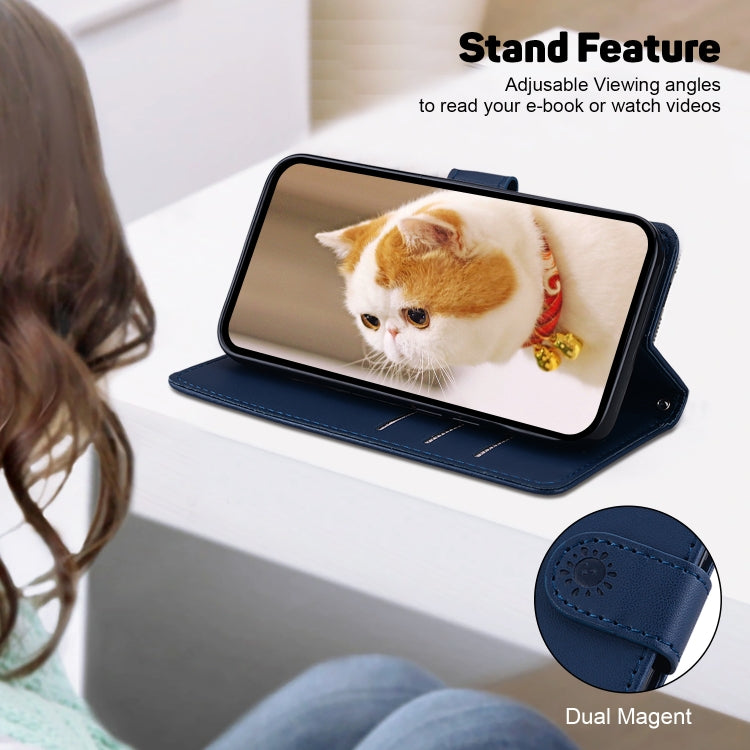 For Samsung Galaxy S25+ 5G Cute Cats RFID Leather Phone Case(Blue) - Galaxy S25+ 5G Cases by PMC Jewellery | Online Shopping South Africa | PMC Jewellery | Buy Now Pay Later Mobicred