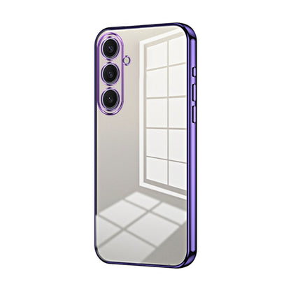 For Samsung Galaxy S25+ 5G Transparent Plating Fine Hole Phone Case(Purple) - Galaxy S25+ 5G Cases by PMC Jewellery | Online Shopping South Africa | PMC Jewellery | Buy Now Pay Later Mobicred