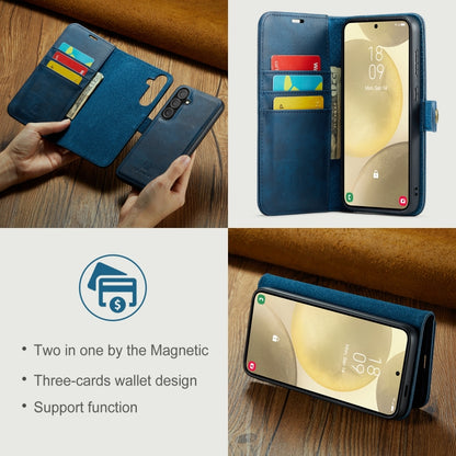 For Samsung Galaxy S24 FE 5G DG.MING Crazy Horse Texture Detachable Magnetic Leather Case(Blue) - Galaxy S24 FE 5G Cases by DG.MING | Online Shopping South Africa | PMC Jewellery | Buy Now Pay Later Mobicred