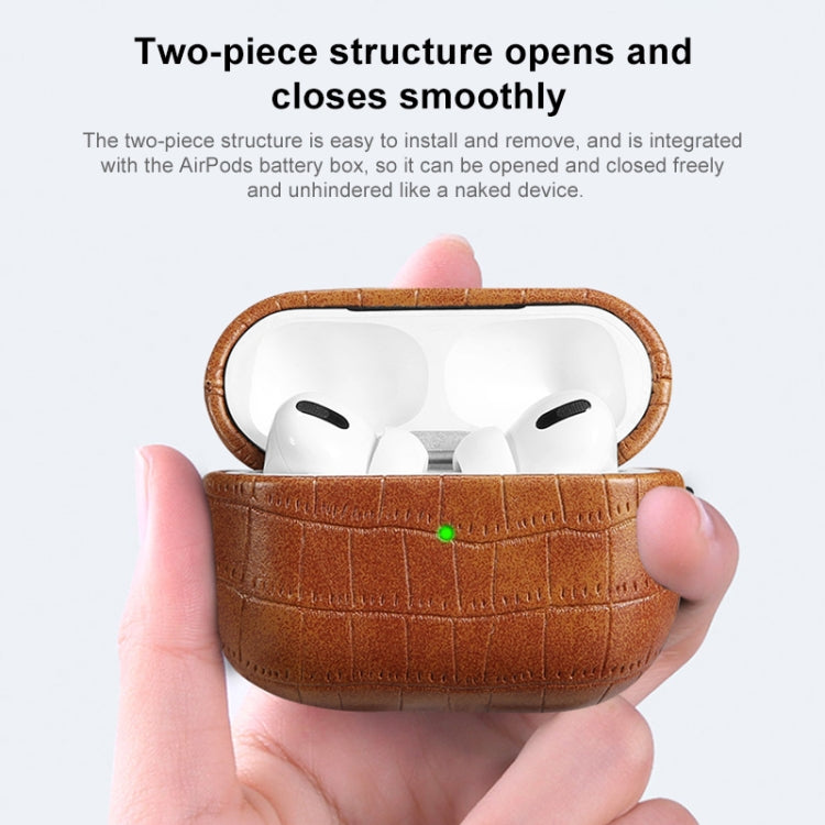 For AirPods Pro 2 Crocodile Texture Earphone Protective Case(Royal Blue) - For AirPods Pro 2 by PMC Jewellery | Online Shopping South Africa | PMC Jewellery | Buy Now Pay Later Mobicred