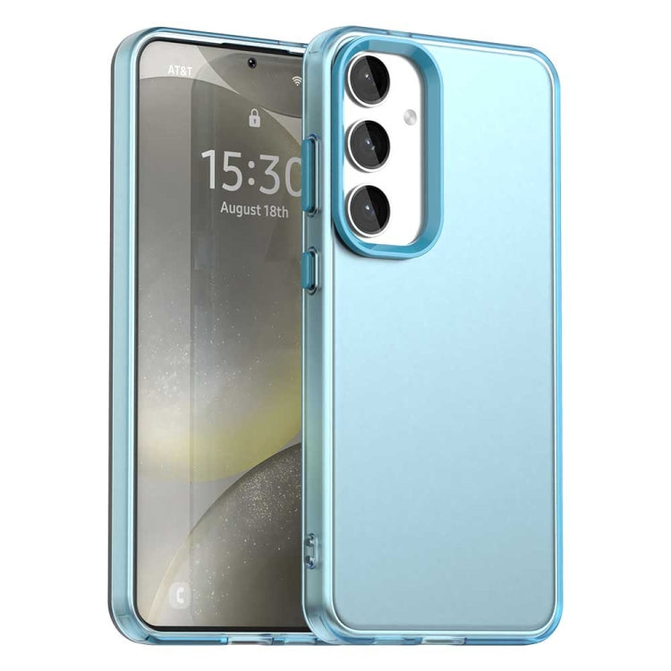 For Samsung Galaxy S25 5G Candy PC Hybrid TPU Shockproof Phone Case(Blue) - Galaxy S25 5G Cases by PMC Jewellery | Online Shopping South Africa | PMC Jewellery | Buy Now Pay Later Mobicred