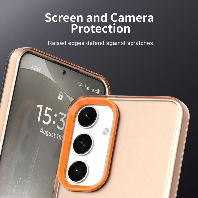 For Samsung Galaxy S25+ 5G Candy PC Hybrid TPU Shockproof Phone Case(Orange) - Galaxy S25+ 5G Cases by PMC Jewellery | Online Shopping South Africa | PMC Jewellery | Buy Now Pay Later Mobicred