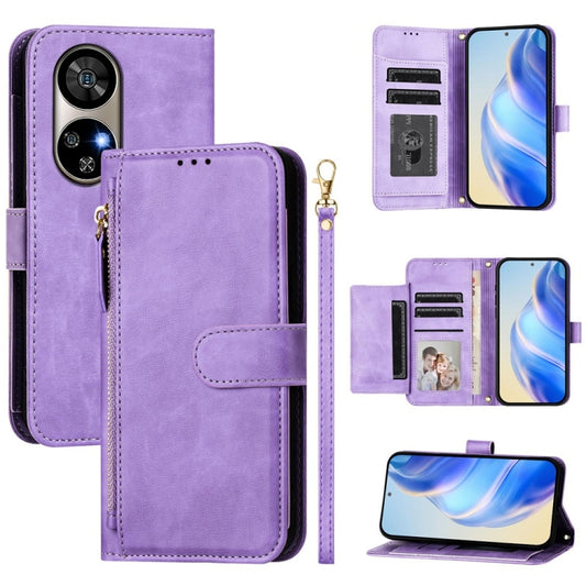 For Ulefone Note 17 Pro Multi-Card Slots Zipper Wallet Leather Phone Case(Purple) - Ulefone Cases by PMC Jewellery | Online Shopping South Africa | PMC Jewellery | Buy Now Pay Later Mobicred