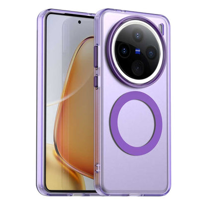 For vivo X200 Candy Magsafe PC Hybrid TPU Phone Case(Purple) - X200 Cases by PMC Jewellery | Online Shopping South Africa | PMC Jewellery | Buy Now Pay Later Mobicred