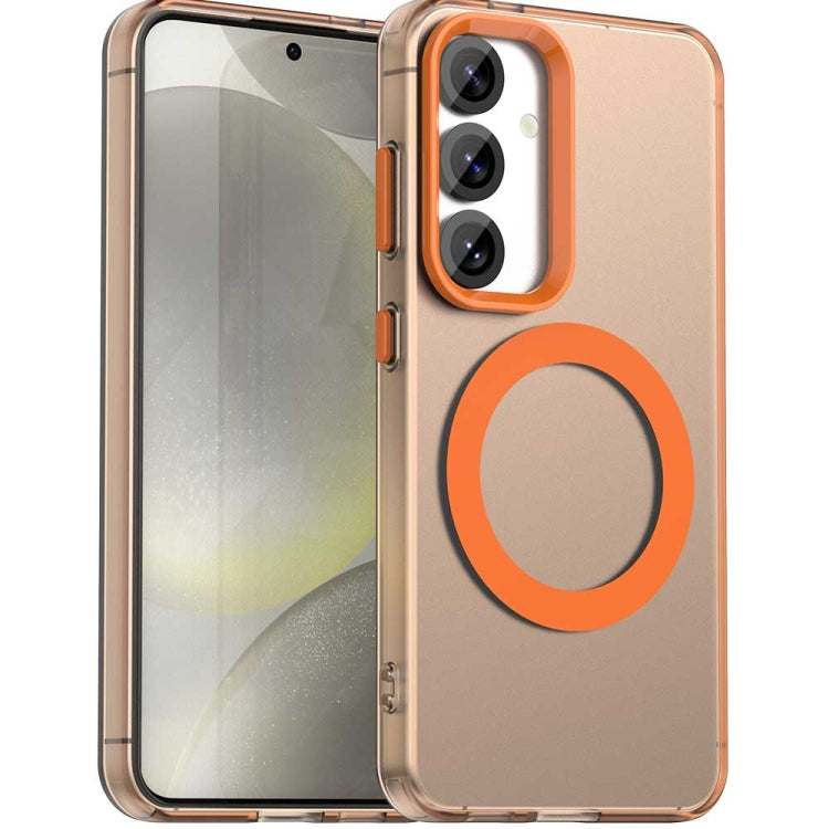 For Samsung Galaxy S25+ 5G Candy Magsafe PC Hybrid TPU Phone Case(Orange) - Galaxy S25+ 5G Cases by PMC Jewellery | Online Shopping South Africa | PMC Jewellery | Buy Now Pay Later Mobicred