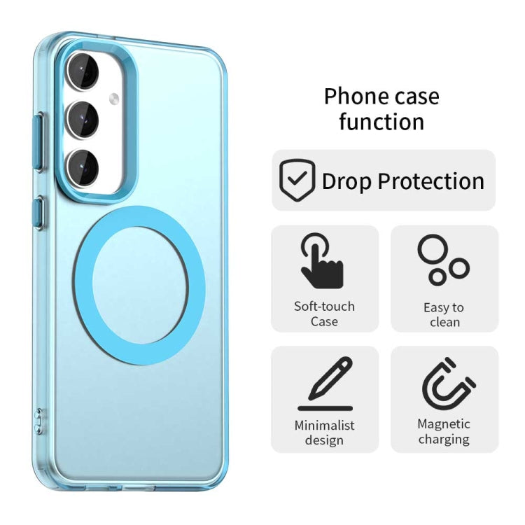 For Samsung Galaxy S25+ 5G Candy Magsafe PC Hybrid TPU Phone Case(Blue) - Galaxy S25+ 5G Cases by PMC Jewellery | Online Shopping South Africa | PMC Jewellery | Buy Now Pay Later Mobicred