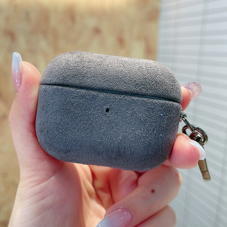For AirPods Pro 2 Turn Fur Bluetooth Earphone PC Protective Case(Grey) - For AirPods Pro 2 by PMC Jewellery | Online Shopping South Africa | PMC Jewellery | Buy Now Pay Later Mobicred