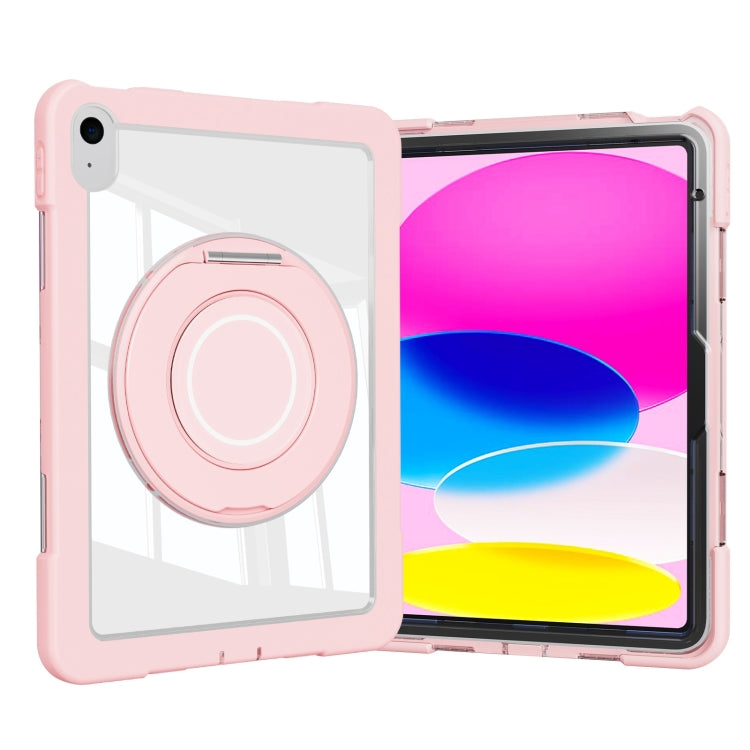 For iPad 10th Gen 10.9 2022 Crystal Armor PC Hybrid TPU Tablet Case(Pink) - iPad 10th Gen 10.9 Cases by PMC Jewellery | Online Shopping South Africa | PMC Jewellery | Buy Now Pay Later Mobicred