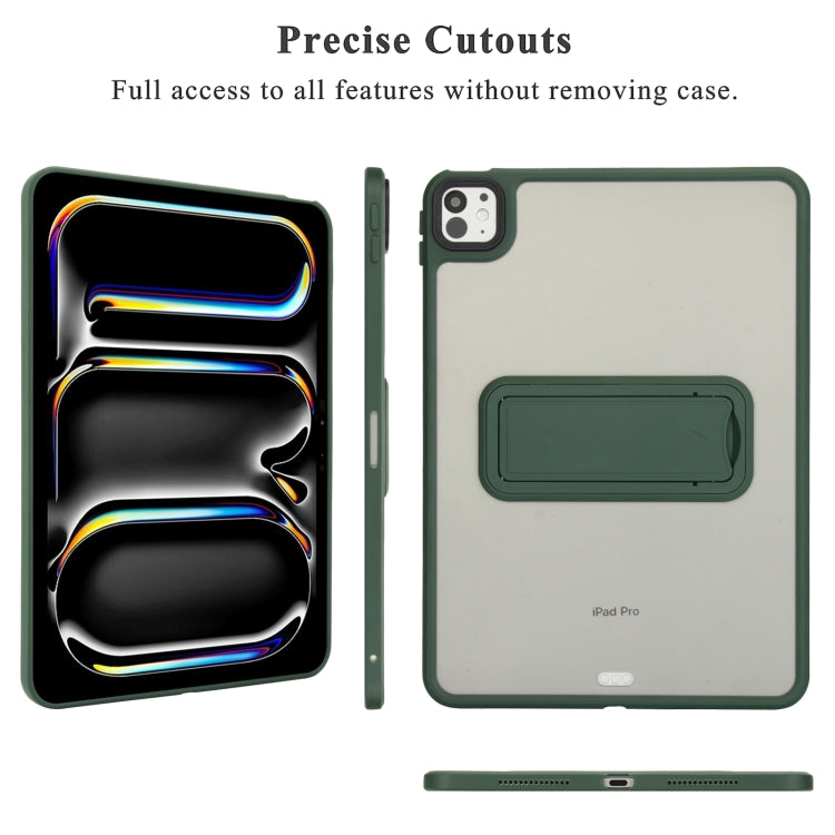 For iPad 9.7 inch 2018 / 2017 Skin Feel Holder PC Hybrid TPU Tablet Case(Dark Green) - iPad 9.7 (2018) & (2017) Cases by PMC Jewellery | Online Shopping South Africa | PMC Jewellery | Buy Now Pay Later Mobicred