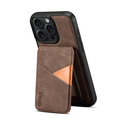 For iPhone 16 ESEBLE E2 Retro Texture Card Slots MagSafe RFID Leather Case(Coffee) - iPhone 16 Cases by ESEBLE | Online Shopping South Africa | PMC Jewellery | Buy Now Pay Later Mobicred