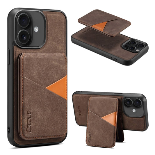 For iPhone 16 Plus ESEBLE E2 Retro Texture Card Slots MagSafe RFID Leather Case(Coffee) - iPhone 16 Plus Cases by ESEBLE | Online Shopping South Africa | PMC Jewellery | Buy Now Pay Later Mobicred