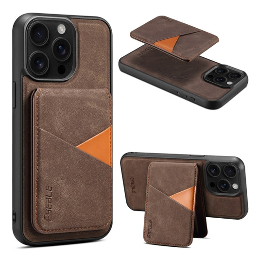 For iPhone 16 Pro Max ESEBLE E2 Retro Texture Card Slots MagSafe RFID Leather Case(Coffee) - iPhone 16 Pro Max Cases by ESEBLE | Online Shopping South Africa | PMC Jewellery | Buy Now Pay Later Mobicred