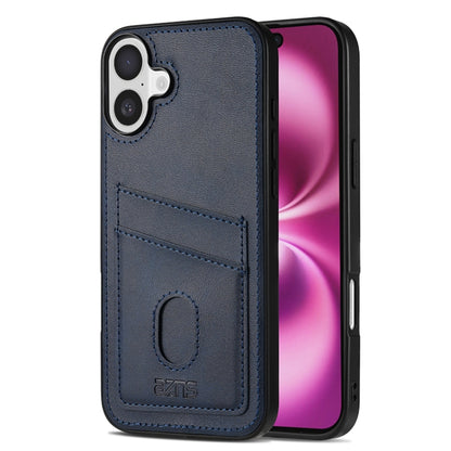 For iPhone 16 Plus AZNS K1 Series Card Slot Business Phone Case(Blue) - iPhone 16 Plus Cases by AZNS | Online Shopping South Africa | PMC Jewellery | Buy Now Pay Later Mobicred