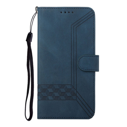 For Samsung Galaxy S25 5G Cubic Skin Feel Flip Leather Phone Case(Blue) - Galaxy S25 5G Cases by PMC Jewellery | Online Shopping South Africa | PMC Jewellery | Buy Now Pay Later Mobicred