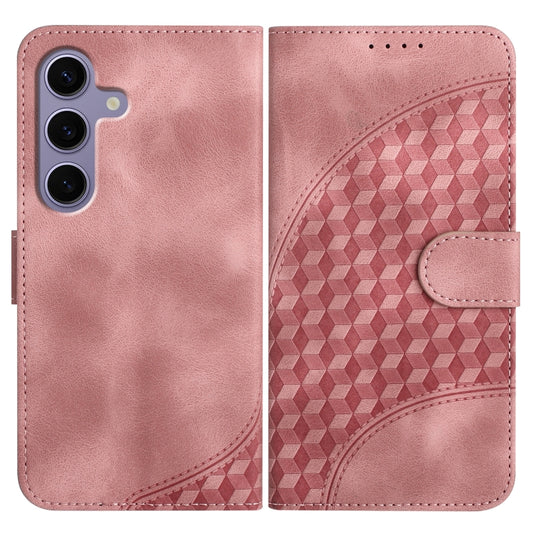 For Samsung Galaxy S25 5G YX0060 Elephant Head Embossed Phone Leather Case with Lanyard(Pink) - Galaxy S25 5G Cases by PMC Jewellery | Online Shopping South Africa | PMC Jewellery | Buy Now Pay Later Mobicred