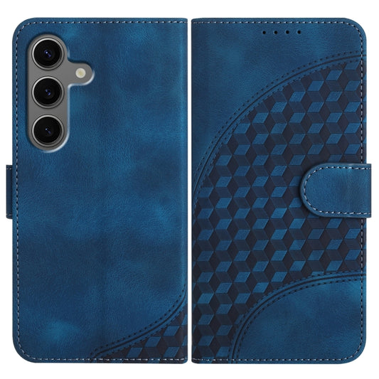 For Samsung Galaxy S25+ 5G YX0060 Elephant Head Embossed Phone Leather Case with Lanyard(Royal Blue) - Galaxy S25+ 5G Cases by PMC Jewellery | Online Shopping South Africa | PMC Jewellery | Buy Now Pay Later Mobicred