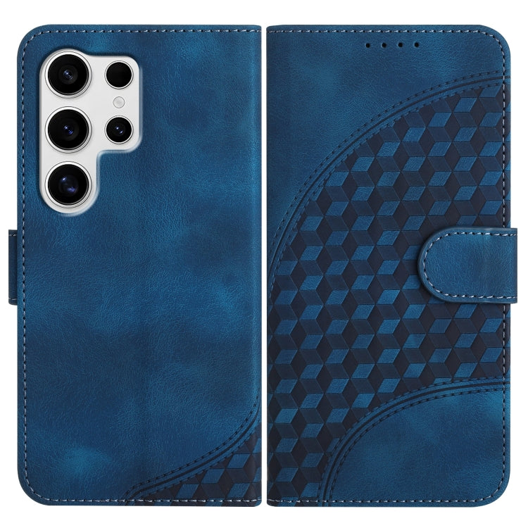 For Samsung Galaxy S25 Ultra 5G YX0060 Elephant Head Embossed Phone Leather Case with Lanyard(Royal Blue) - Galaxy S25 Ultra 5G Cases by PMC Jewellery | Online Shopping South Africa | PMC Jewellery | Buy Now Pay Later Mobicred