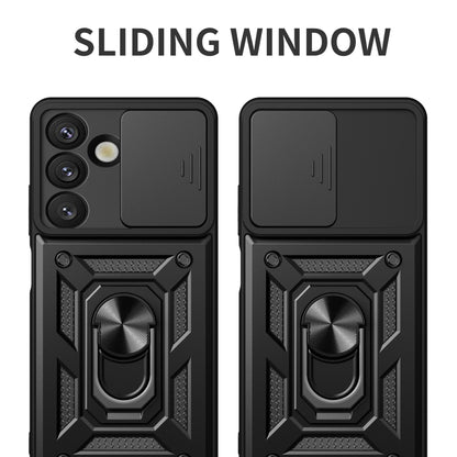 For Samsung Galaxy S25 5G Sliding Camera Cover Design TPU+PC Phone Case(Black) - Galaxy S25 5G Cases by PMC Jewellery | Online Shopping South Africa | PMC Jewellery | Buy Now Pay Later Mobicred