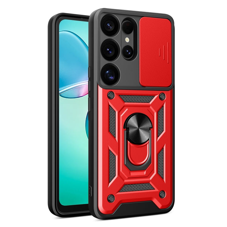 For Samsung Galaxy S25 Ultra 5G Sliding Camera Cover Design TPU+PC Phone Case(Red) - Galaxy S25 Ultra 5G Cases by PMC Jewellery | Online Shopping South Africa | PMC Jewellery | Buy Now Pay Later Mobicred