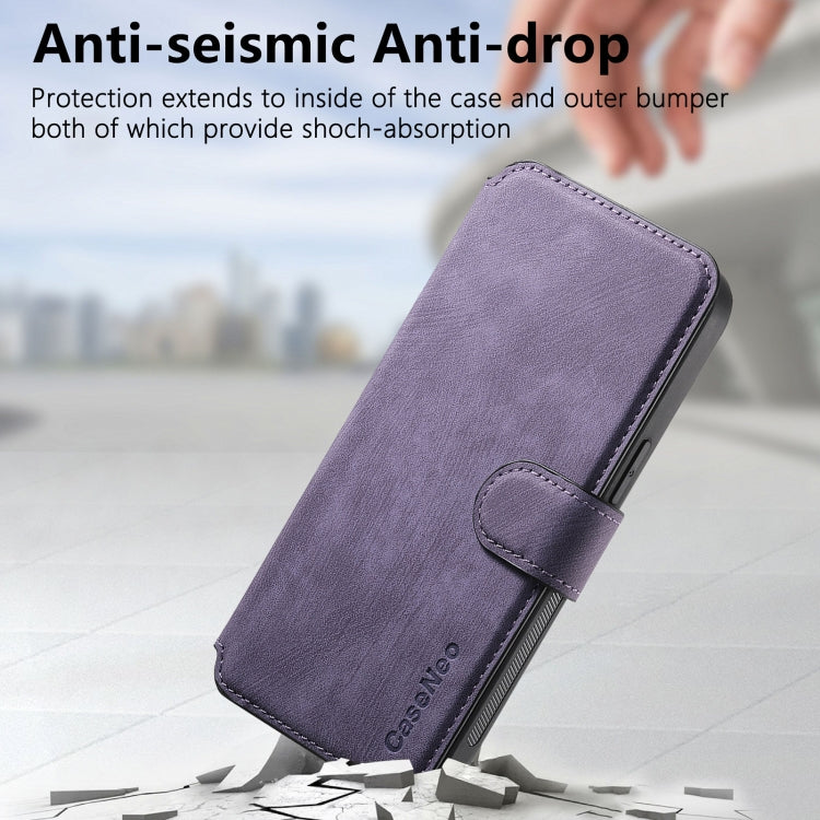 For iPhone 16 Pro CaseNeo MagSafe RFID Anti-theft Retro Leather Phone Case(Purple) - iPhone 16 Pro Cases by CaseNeo | Online Shopping South Africa | PMC Jewellery | Buy Now Pay Later Mobicred