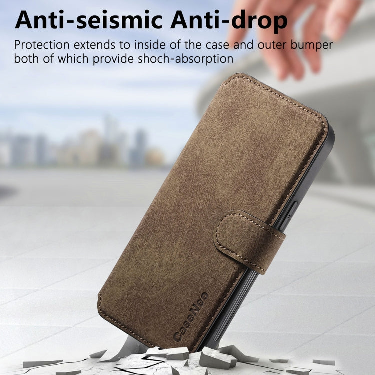 For iPhone 16 Plus CaseNeo MagSafe RFID Anti-theft Retro Leather Phone Case(Brown) - iPhone 16 Plus Cases by CaseNeo | Online Shopping South Africa | PMC Jewellery | Buy Now Pay Later Mobicred