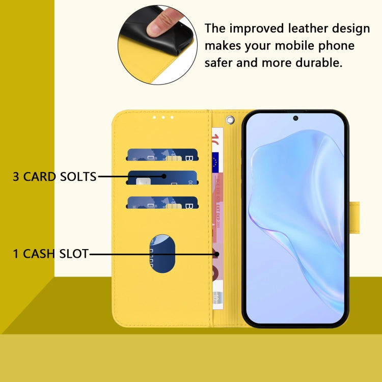 For Ulefone Note 14 Skin Feel Solid Color Leather Phone Case with Lanyard(Lemon Yellow) - Ulefone Cases by PMC Jewellery | Online Shopping South Africa | PMC Jewellery | Buy Now Pay Later Mobicred