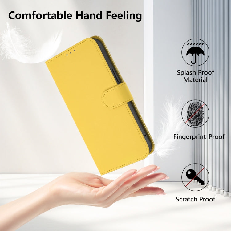 For Ulefone Note 14 Skin Feel Solid Color Leather Phone Case with Lanyard(Lemon Yellow) - Ulefone Cases by PMC Jewellery | Online Shopping South Africa | PMC Jewellery | Buy Now Pay Later Mobicred