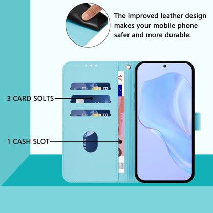 For Ulefone Note 14 Skin Feel Solid Color Leather Phone Case with Lanyard(Sky Blue) - Ulefone Cases by PMC Jewellery | Online Shopping South Africa | PMC Jewellery | Buy Now Pay Later Mobicred