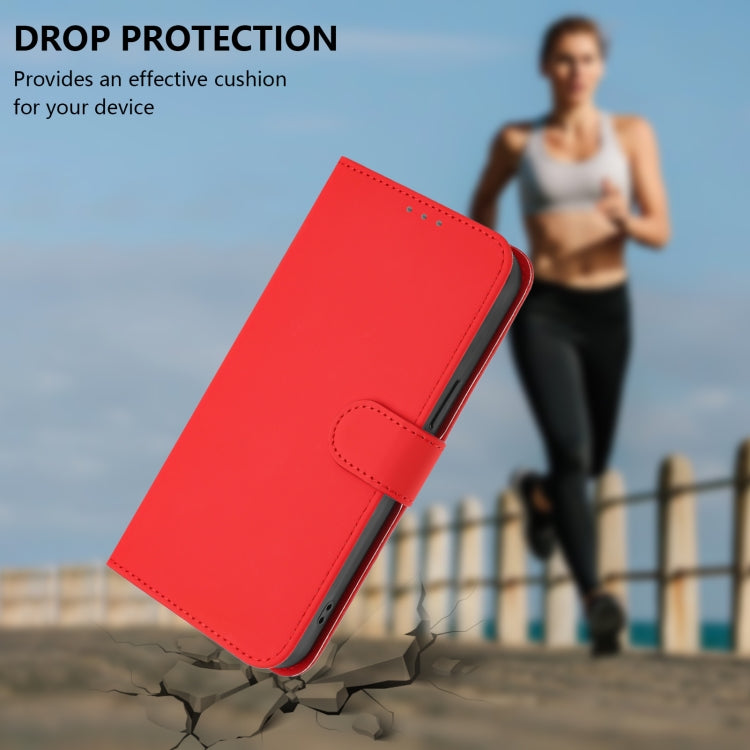 For Ulefone Note 17 Pro Skin Feel Solid Color Leather Phone Case with Lanyard(Red) - Ulefone Cases by PMC Jewellery | Online Shopping South Africa | PMC Jewellery | Buy Now Pay Later Mobicred