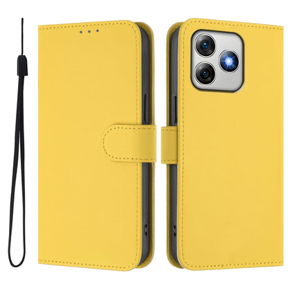 For Ulefone Note 18 Ultra Skin Feel Solid Color Leather Phone Case with Lanyard(Lemon Yellow) - Ulefone Cases by PMC Jewellery | Online Shopping South Africa | PMC Jewellery | Buy Now Pay Later Mobicred