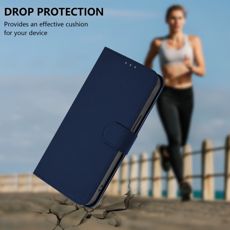 For Ulefone Note 18 Ultra Skin Feel Solid Color Leather Phone Case with Lanyard(Navy Blue) - Ulefone Cases by PMC Jewellery | Online Shopping South Africa | PMC Jewellery | Buy Now Pay Later Mobicred